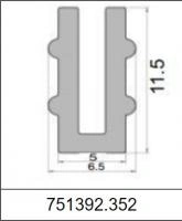 Силиконовый уплотнитель П-образный 751392.352